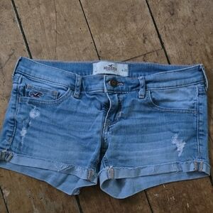 Hollister Blue Jean Shorts Distressed Summer Style